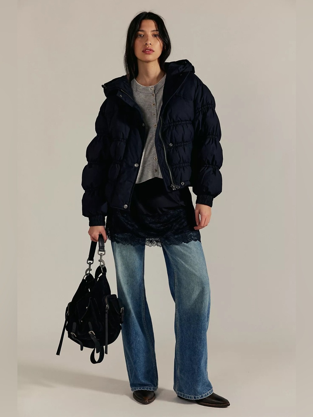 Free People Party Of One Solid Puffer Jacket